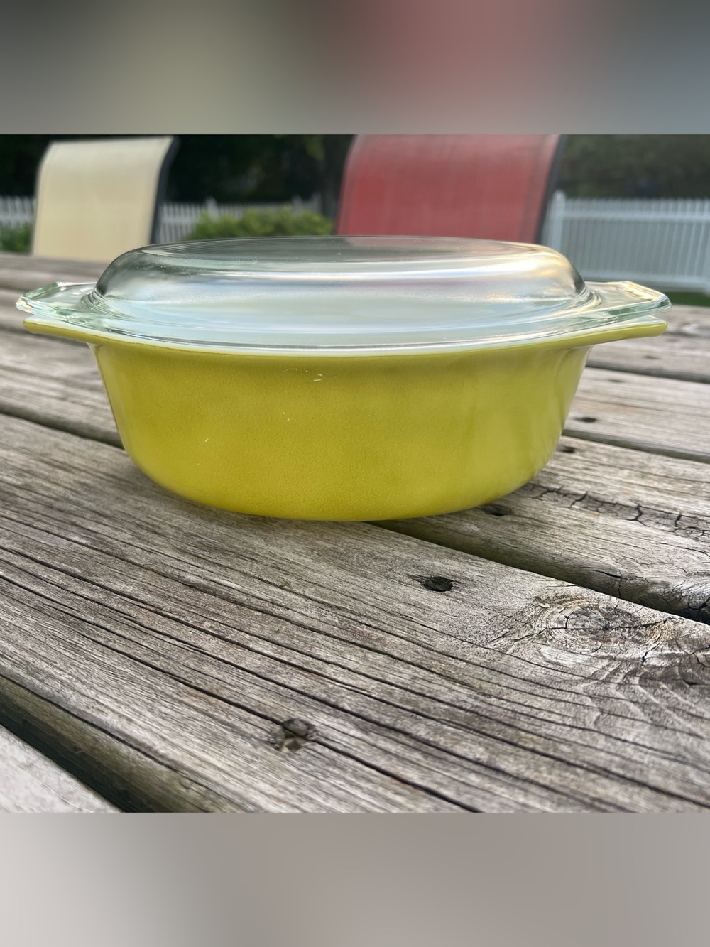 Vintage Pyrex #043 Verde Green Oval Glass Casserole Dish with Lid - 1.5 quart